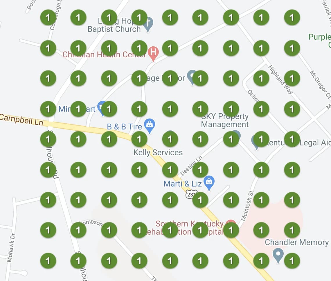 Rank grid showing Hughes & Coleman ranked first at all 81 points